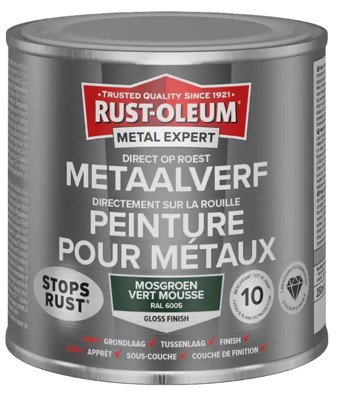 Rust-Oleum Metal Expert Direct Op Roest Metaal Verf 250ml - RAL 6005 Weekendaanbieding