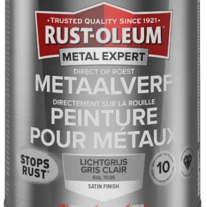 Tijdelijk Beschikbaar Rust-Oleum Metal Expert Direct Op Roest Metaal Verf Zijdeglans 750ml - RAL 7035