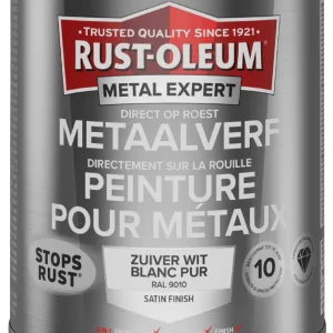 Korting Rust-Oleum Metal Expert Direct Op Roest Metaal Verf Zijdeglans 750ml - RAL 9010