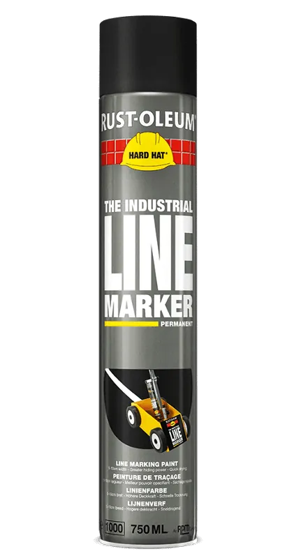 Actieprijs Rust-Oleum Lijnmarkering Zwart RAL 9017 Spuitbus 750ml