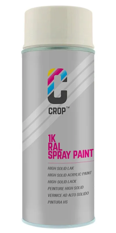 Gecertificeerd CROP RAL 9001 Hoogglans Roomwit spuitbus 400ml