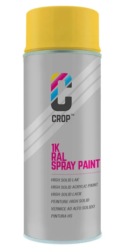 Gereduceerde Prijs CROP RAL 1021 Mat Koolzaadgeel spuitbus 400ml