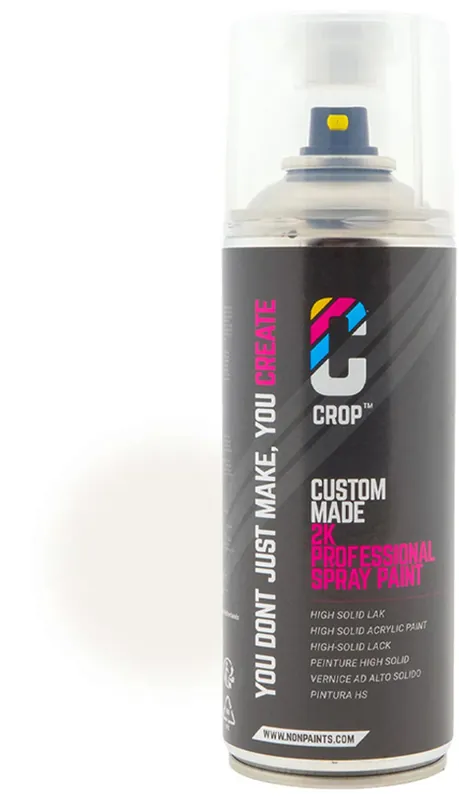 Laatste Versie CROP 2K Spuitbus RAL 9016 Verkeerswit 400ml