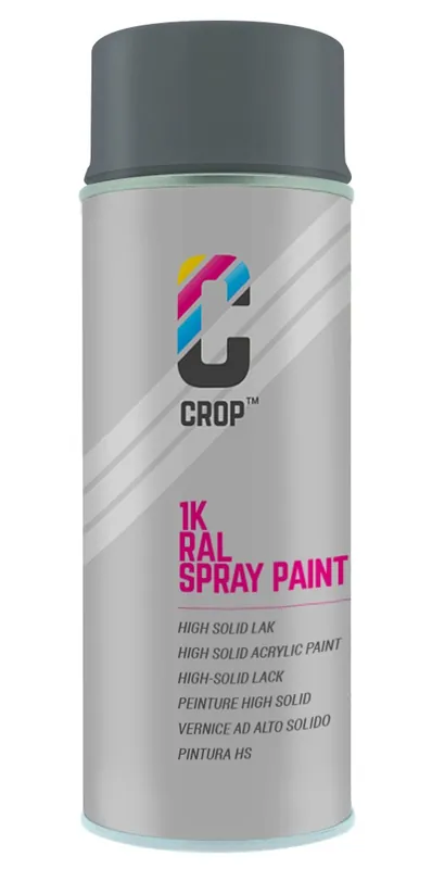Speciale Aanbieding CROP RAL 7011 Zijdeglans Ijzergrijs spuitbus 400ml