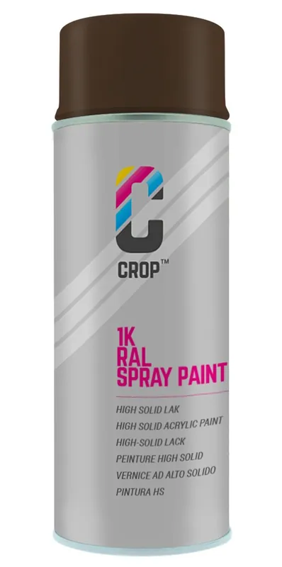 Aanbieding CROP RAL 8014 Zijdeglans Sepiabruin spuitbus 400ml