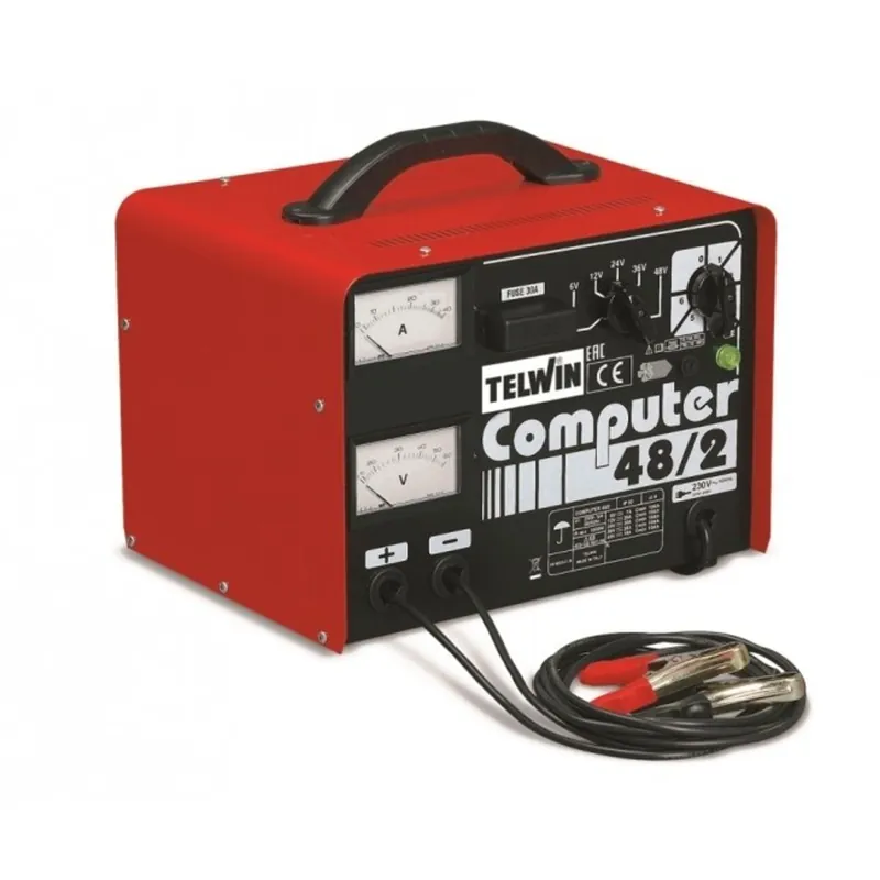TELWIN COMPUTER 48/2 PROF Draagbare electrische acculader 6V+12V+24V+48V / 1000Watt Merkproduct