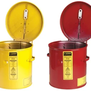 JUSTRITE Dompeltank Metaal - Rood & Geel Direct Beschikbaar