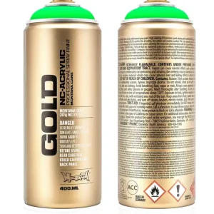 Speciale Aanbieding Montana GOLD Fluor Verf ZUURGROEN spuitbus 400ml