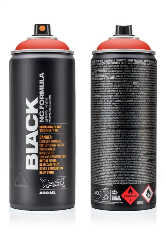 Montana BLACK P3000 Power Red spuitbus 400ml Gereduceerde Prijs