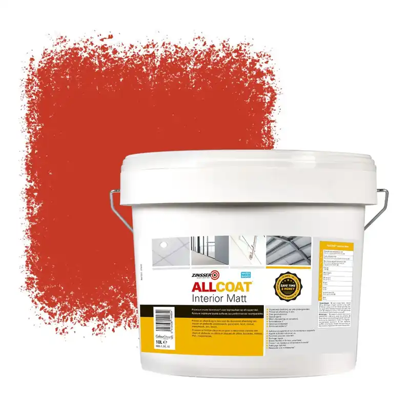 Zinsser Allcoat Interior Muurverf RAL 2002 Vermiljoen - 10 liter Favoriet