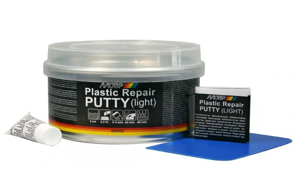 Fabrieksprijs MoTip 2K Elastische Bumper Plamuur + Verharder - Zwart