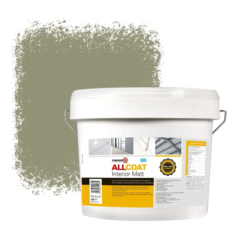 Zinsser Allcoat Interior Muurverf RAL 7034 Geelgrijs - 10 liter Dagaanbieding