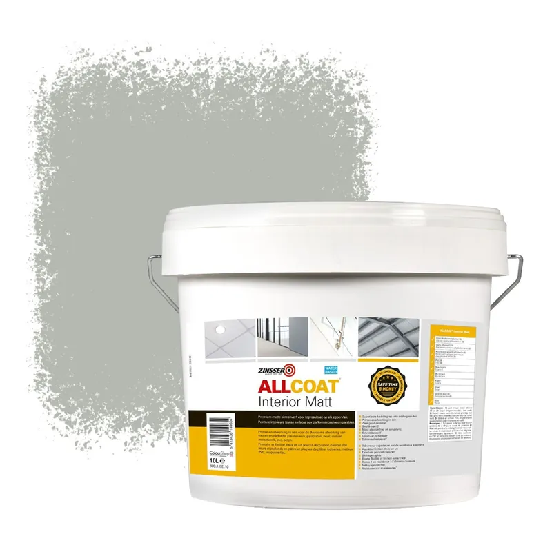 Zinsser Allcoat Interior Muurverf RAL 7038 Agaatgrijs - 10 liter Betrouwbaar