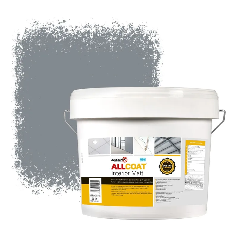 Zinsser Allcoat Interior Muurverf RAL 7046 Telegrijs 2 - 10 liter Korting