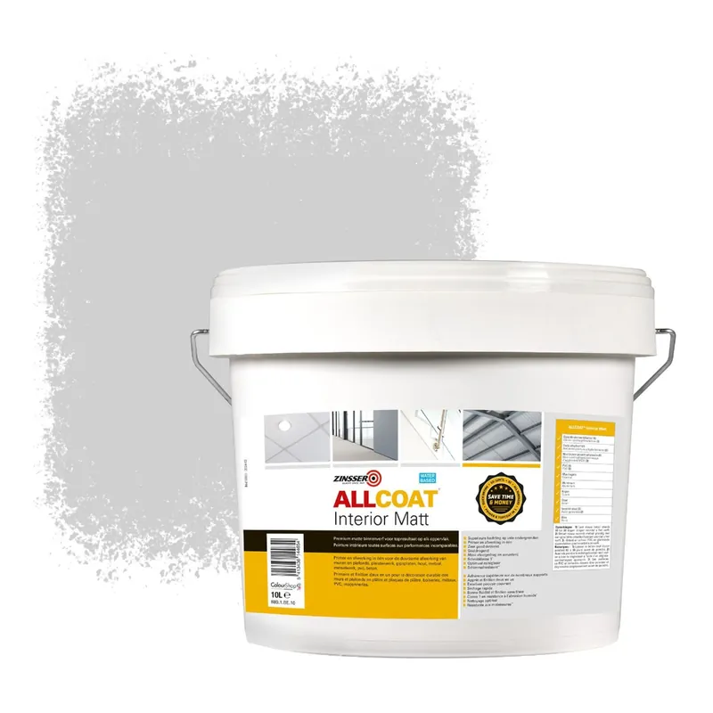 Zinsser Allcoat Interior Muurverf RAL 7047 Telegrijs 4 - 10 liter Hete Deal