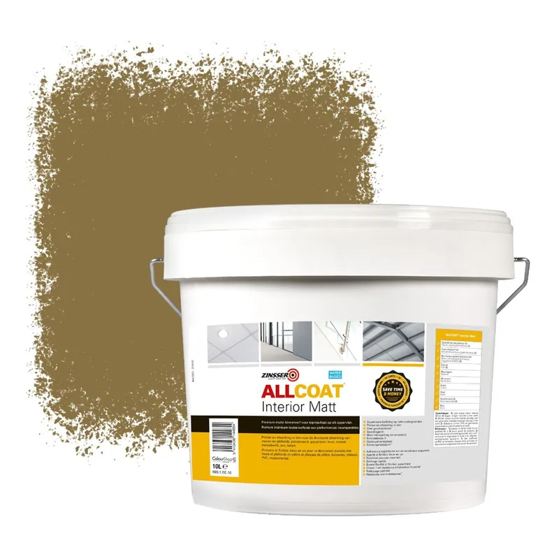 Zinsser Allcoat Interior Muurverf RAL 8000 Groenbruin - 10 liter Goedkoop