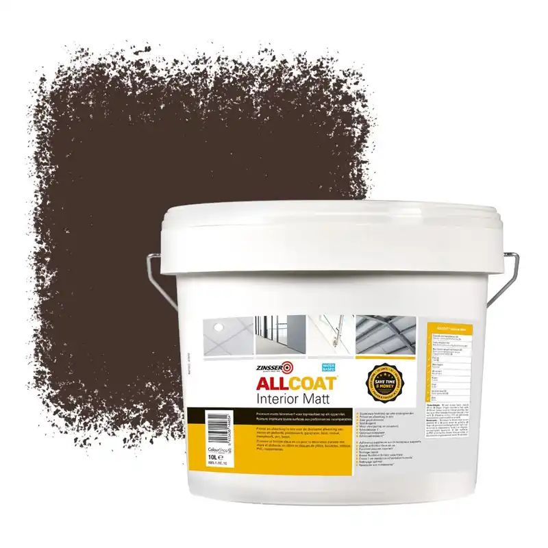 Zinsser Allcoat Interior Muurverf RAL 8017 Chocoladebruin - 10 liter Superprijs