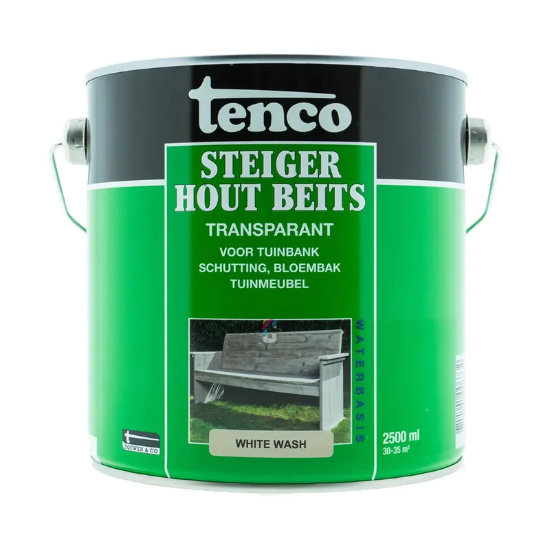 Hoge Kwaliteit Tenco Steigerhoutbeits White Wash 2,5 liter