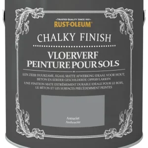 Rust-Oleum Chalky Finish Vloerverf Antraciet 2,5 liter Fabrieksprijs