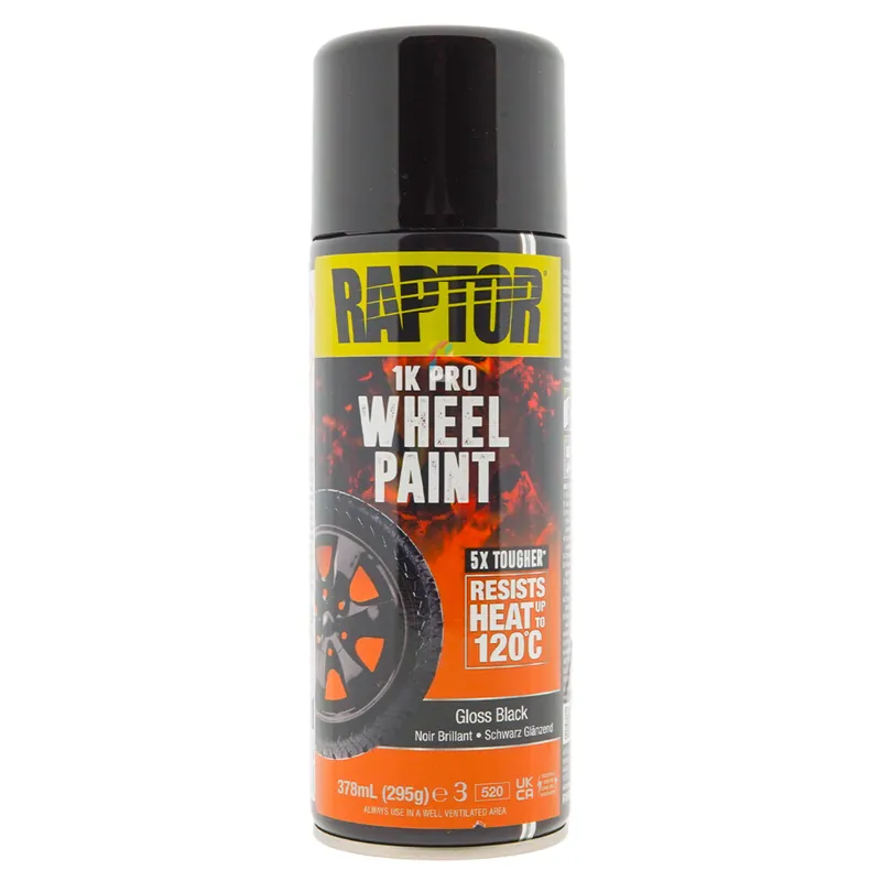 Raptor Wheel Paint - Velgen Verf ZWART GLANS spuitbus 400ml Snelle Levering
