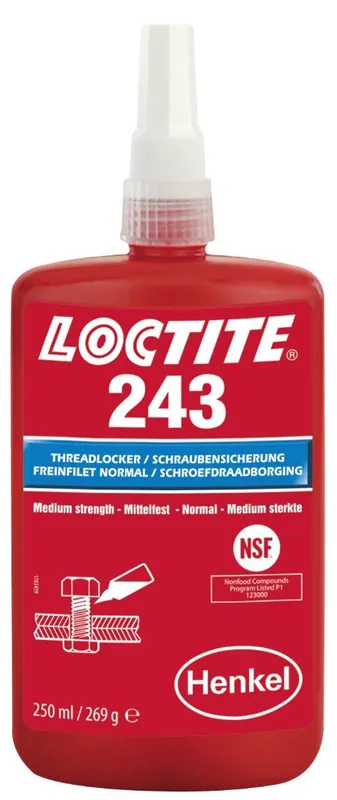 LOCTITE 243 Schroefdraadborgmiddel Blauw 250ml - Medium sterkte Flitsaanbieding