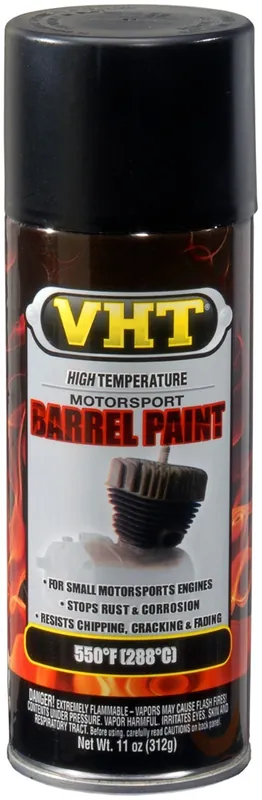 VHT Barrel Paint spuitbus - Cilinderverf Zwart zijdeglans - 400ml Direct Beschikbaar