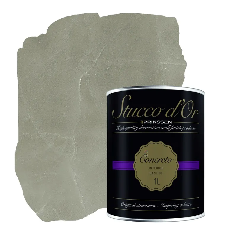 Direct Verzonden Stucco d'Or Concreto Camouflage Green Betonlookverf - 1 liter