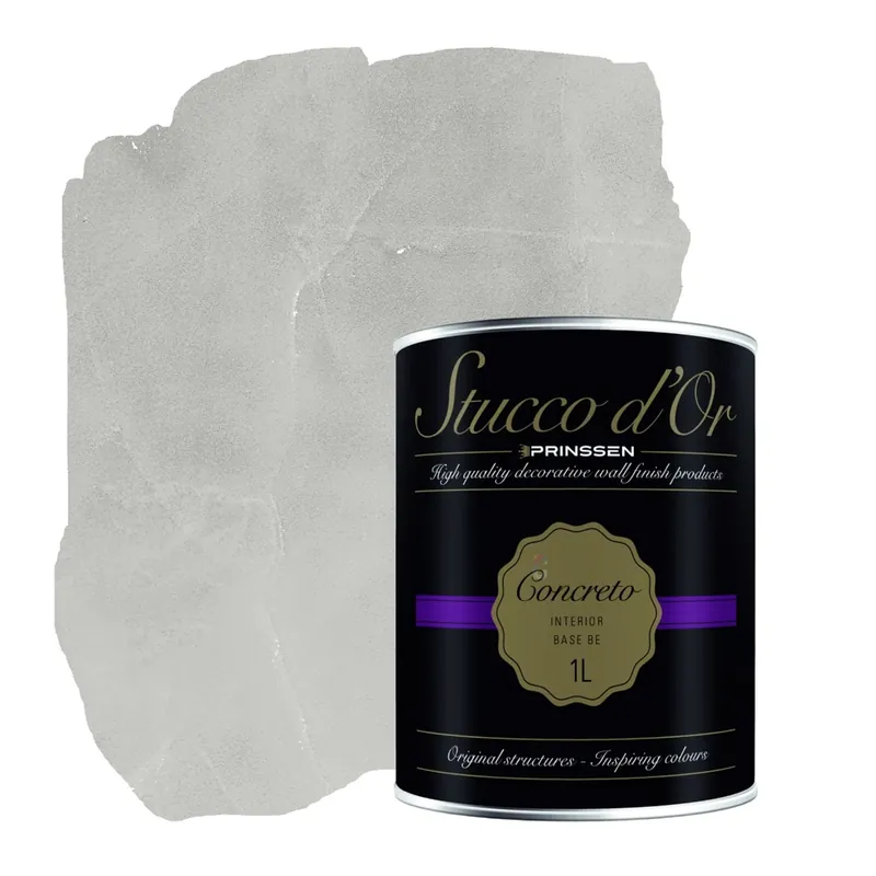 Stucco d'Or Concreto Loft Cloudy Grey Betonlookverf - 1 liter Korting