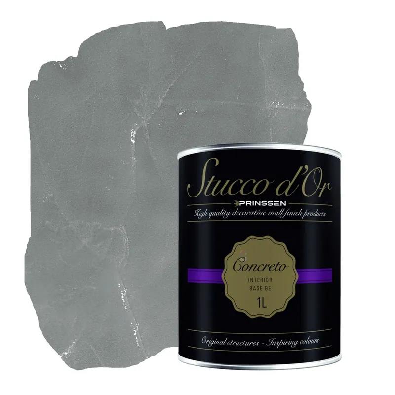 Stucco d'Or Concreto Loft Dark Grey Betonlookverf - 1 liter Hete Deal