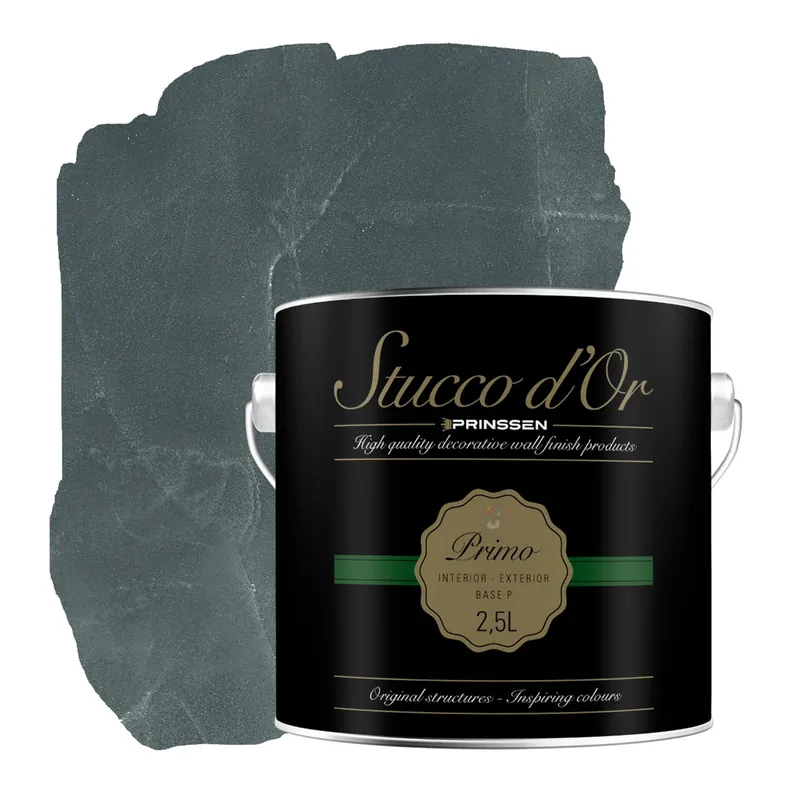 Snelle Levering Stucco d'Or Primo Carbon Black Betonlookverf - 2,5 liter