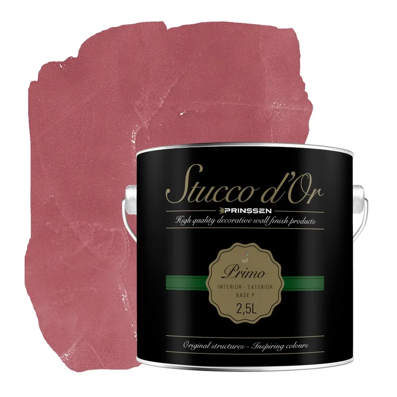 Laatste Versie Stucco d'Or Primo Bohemian Dark Pink Betonlookverf - 2,5 liter