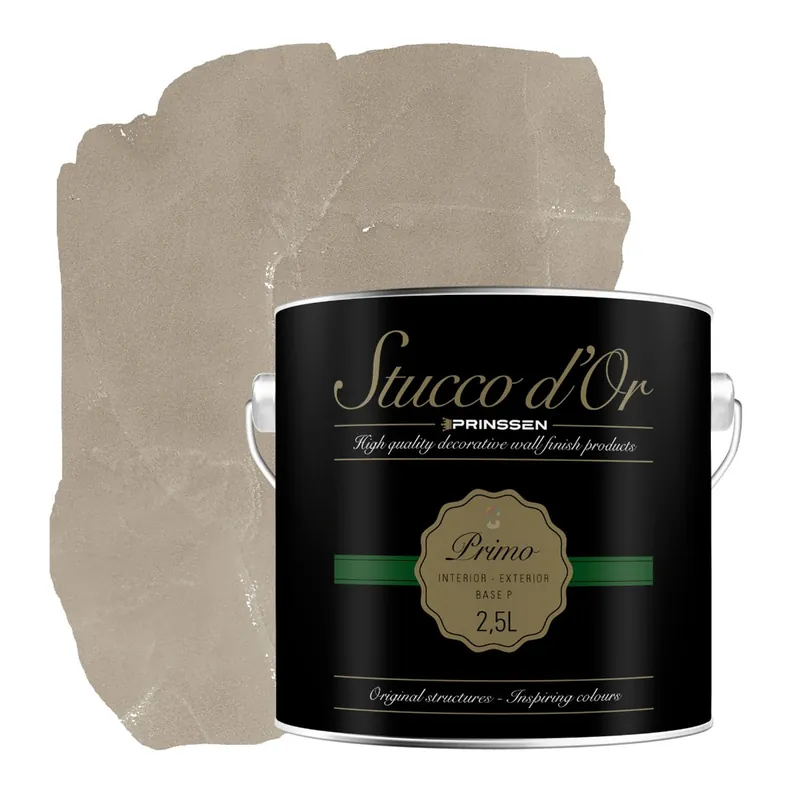 Laatste Versie Stucco d'Or Primo Natural Light Brown Betonlookverf - 2,5 liter