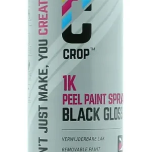 Hoge Kwaliteit CROP Peel Paint Spray ZWART HOOGGLANS spuitbus 500ml
