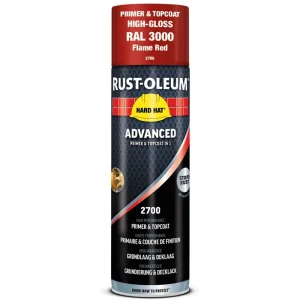 Rust-Oleum Grondverf & Lak in 1 spuitbus ROOD - RAL3000 Betrouwbaar