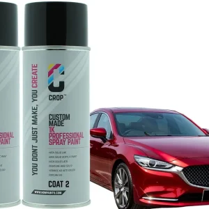 Betaalbaar Mazda 41V Soul Red Metallic Parelmoer lak 2x spuitbus - 2 COAT