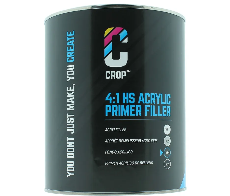 Bestel Nu CROP 2K HS Acryl Primer Filler DONKER GRIJS VS4 - Blik 4 liter