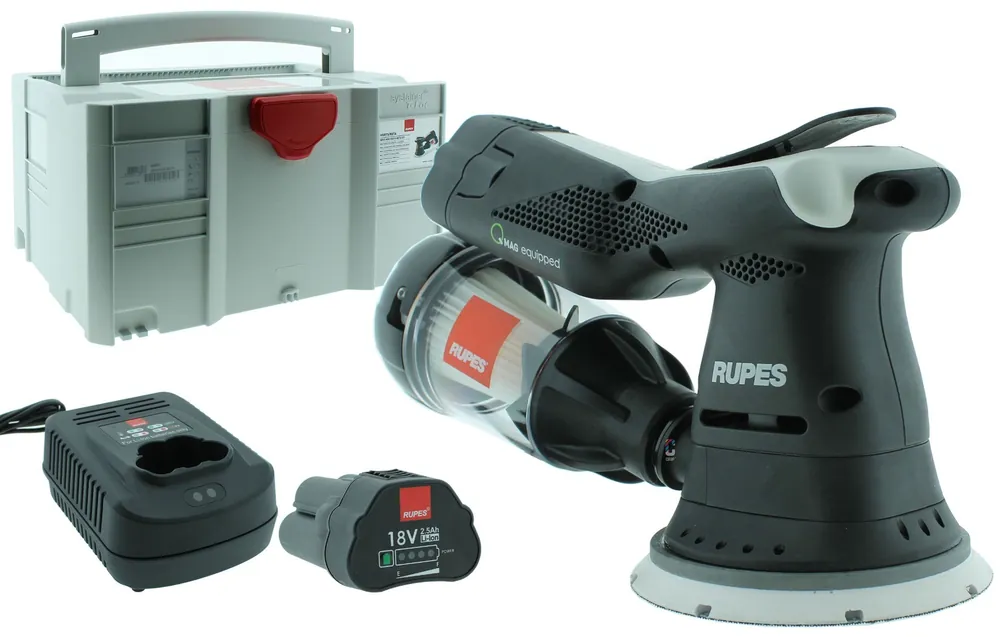Flitsaanbieding RUPES HSR73 Excentrische Schuurmachine Accu in Systainer