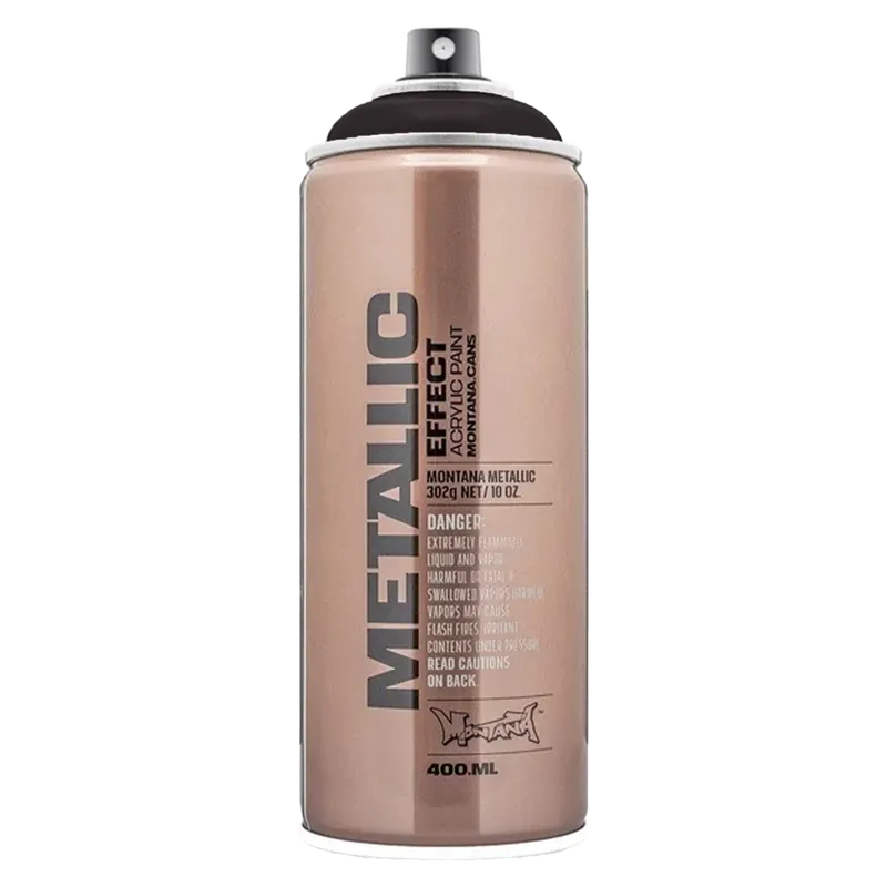 Nieuw Montana Metallic ZWART verf spuitbus 400ml