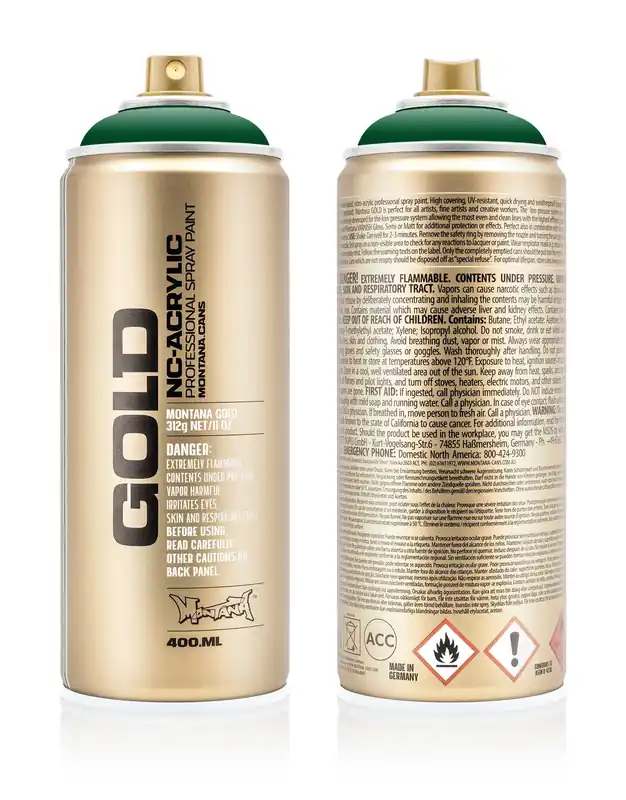 Montana GOLD G6070 Smaragd Green spuitbus 400ml Lage Prijs