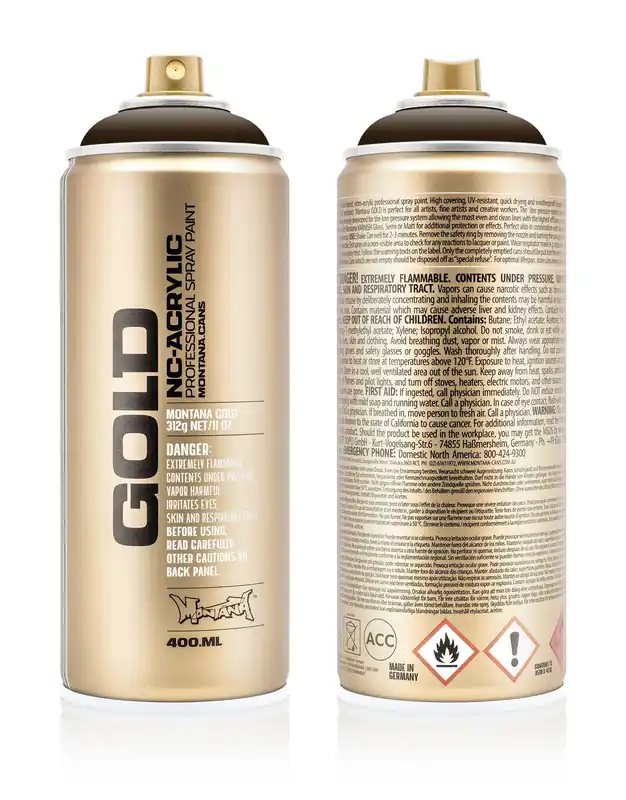 Montana GOLD S8020 Shock Brown Dark spuitbus 400ml Laatste Kans