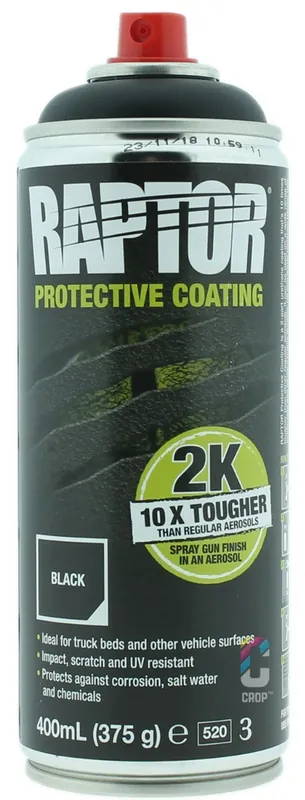 Raptor Liner 2K Bedliner Verf ZWART spuitbus Beperkt Aanbod