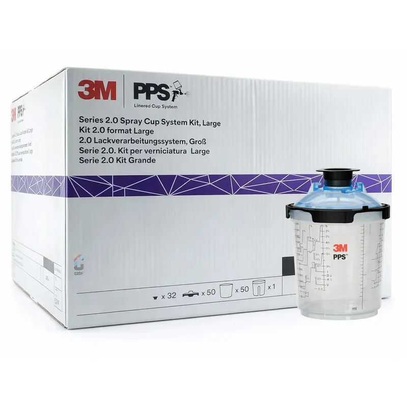 Flitsaanbieding 3M 26761 PPS 2.0 Kit Standaard 650ml - 200mu - 50 binnenbekers + 75 deksels