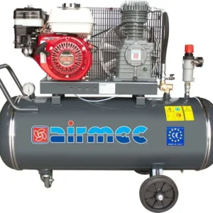 AIRMEC CRS105 Verrijdbare Oliegesmeerde zuigercompressor met benzinemotor 350 ltr/min - 5,5 pk Favoriet