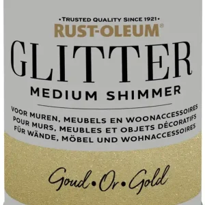 Korting Rust-Oleum Glitterverf Medium Shimmer Goud 750ml