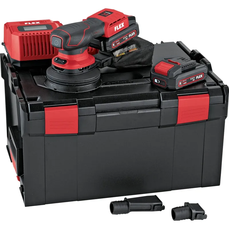 Snelle Levering FLEX ORE 2-125 SET Accu Excentrische Schuurmachine 125mm in Systainer 18 Volt