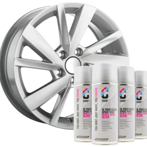 Populair CROP Velgen Verf ZILVER spuitbussen set - 4x 400ml