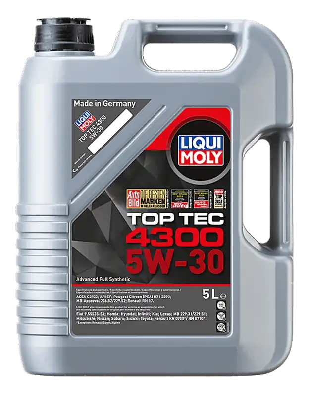 Hete Deal Liqui Moly Top Tec 4300 5w30 Motorolie 5 liter