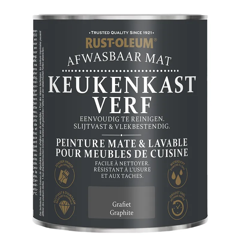 Rust-Oleum Keukenkastjes Verf Grafiet 750ml Speciale Aanbieding
