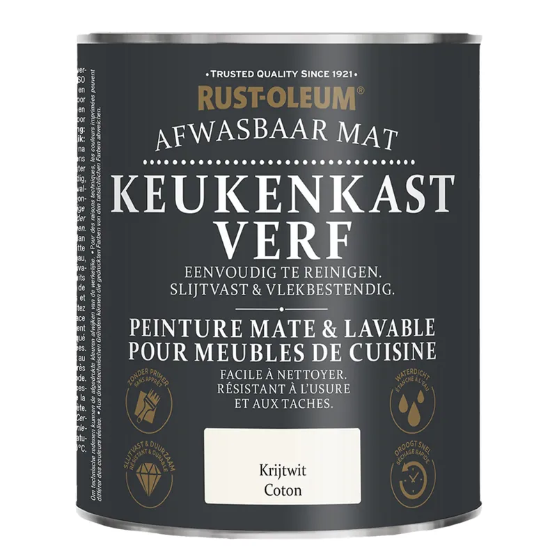 Rust-Oleum Keukenkastjes Verf Krijtwit 750ml Goedkoop