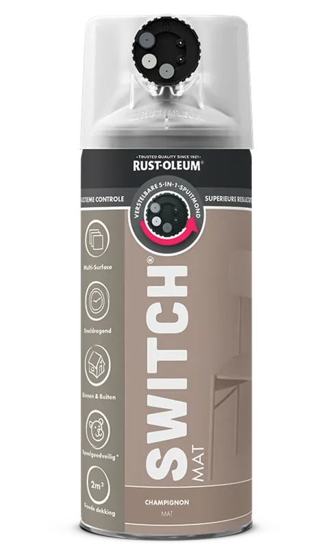Exclusieve Aanbieding Rust-Oleum Switch Spuitbus Verf Mat 400ml - Champignon